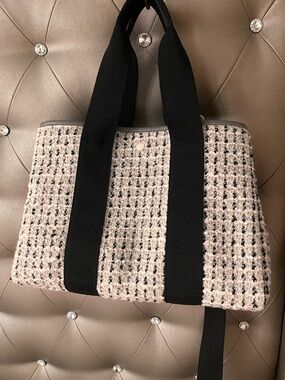 Rue de Verneuil Traversee Wool & Leather Tote Made in France Canvas Lining